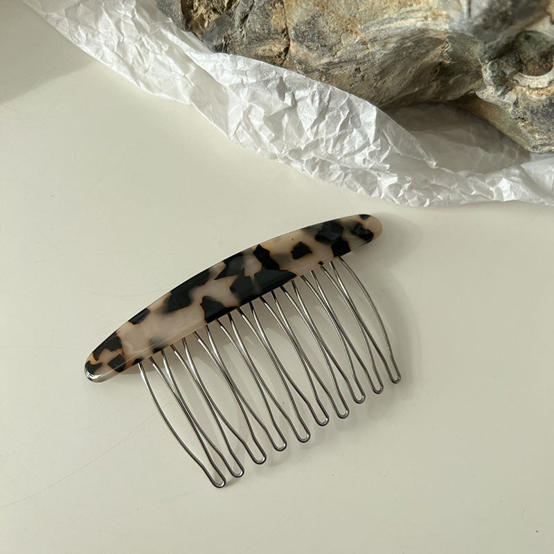 格紋大理石紋簡約髮夾