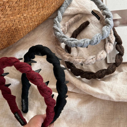 扭紋纏繞髮箍－長齒纏繞箍-灰色款細節｜https://igowo.tw/