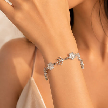 花朵項鍊耳釘組