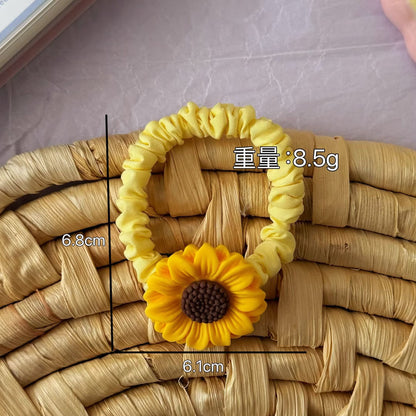 黃色太陽花波浪髮夾
