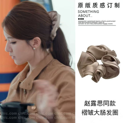 大腸圈格紋多層髮圈－格子大腸髮圈款細節｜https://igowo.tw/
