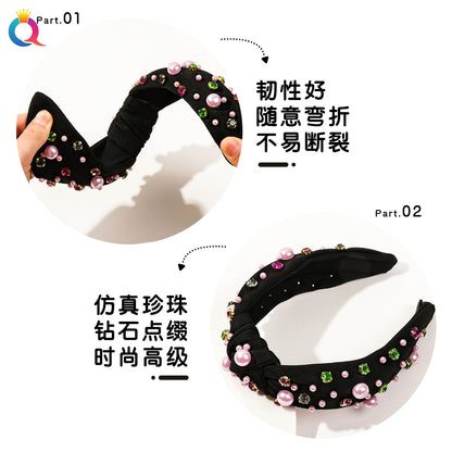 珍珠布面髮箍－第二視角實拍｜https://igowo.tw/