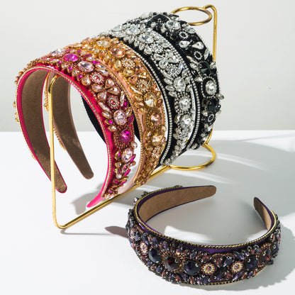 鋯石精雕復古髮箍－商品主圖｜https://igowo.tw/