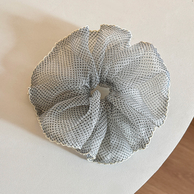 網紗波點豹紋髮圈