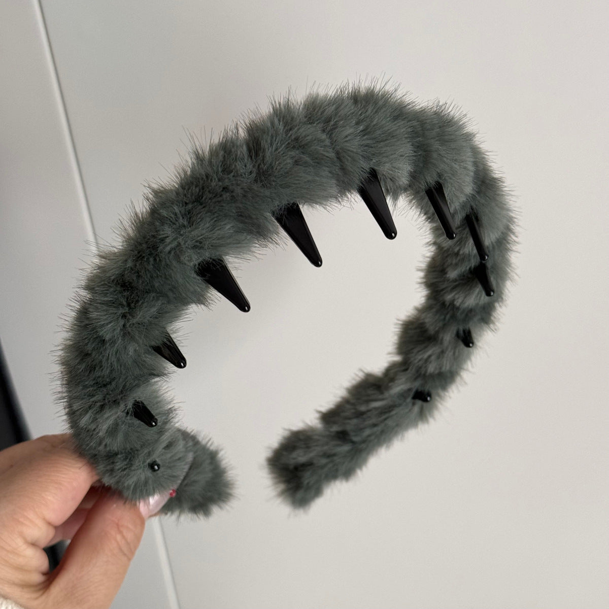 絨面波浪纏繞髮箍