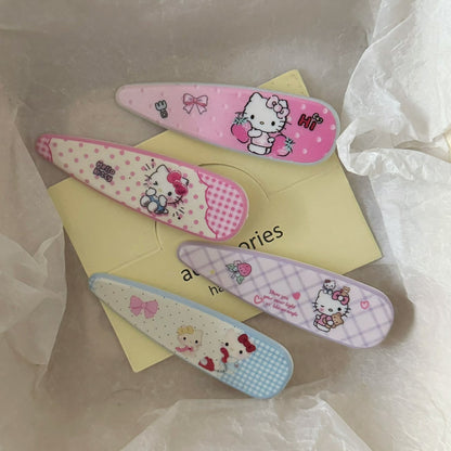 粉色波點貓咪髮夾－商品主圖｜https://igowo.tw/
