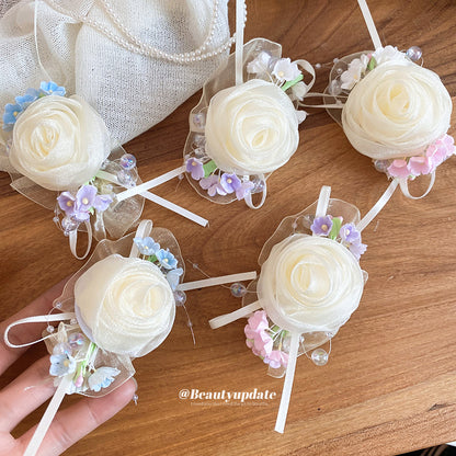 心動序曲~早春新款蝴蝶結彩色花朵發夾巨漂亮鴨嘴夾氛圍感發飾女
