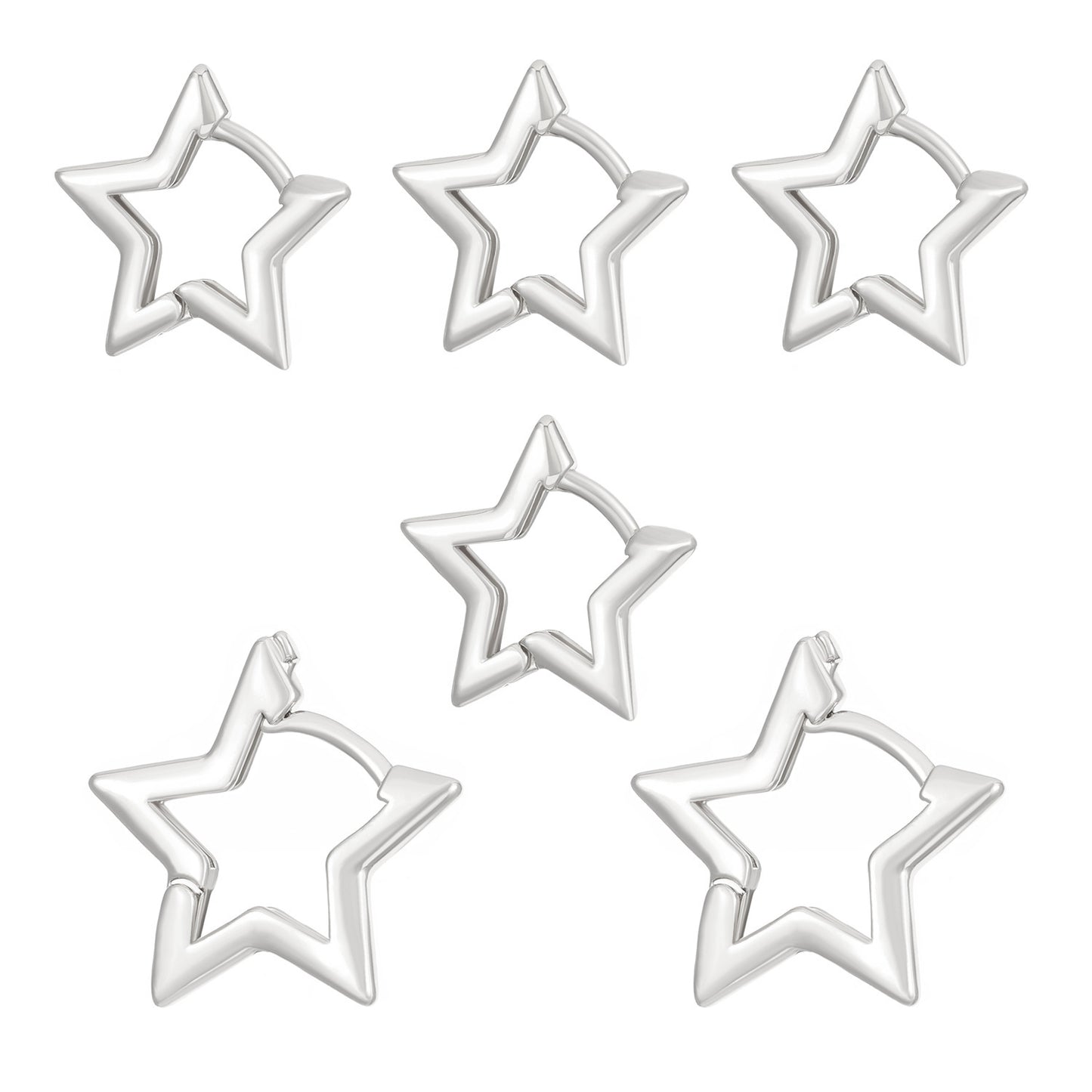 金色星星簡約耳扣－細節特寫7｜https://igowo.tw/