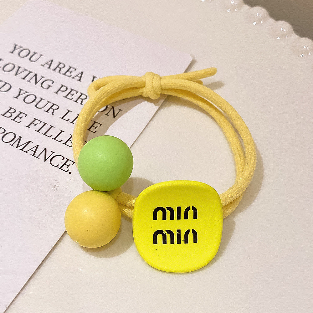 繽紛彈力繩字母髮圈