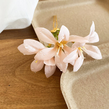 布面花朵復古簡約髮簪