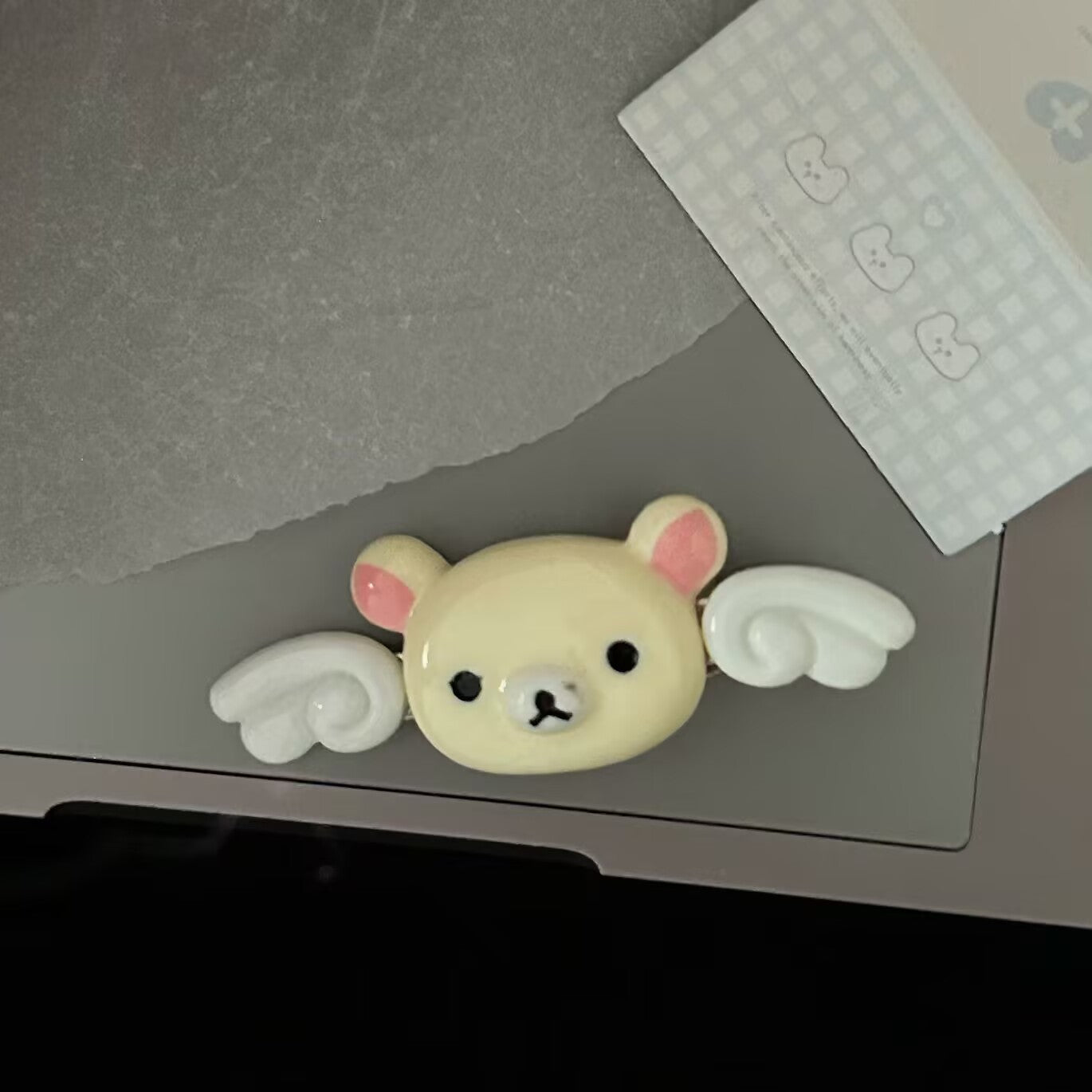 棕色小熊翅膀髮夾