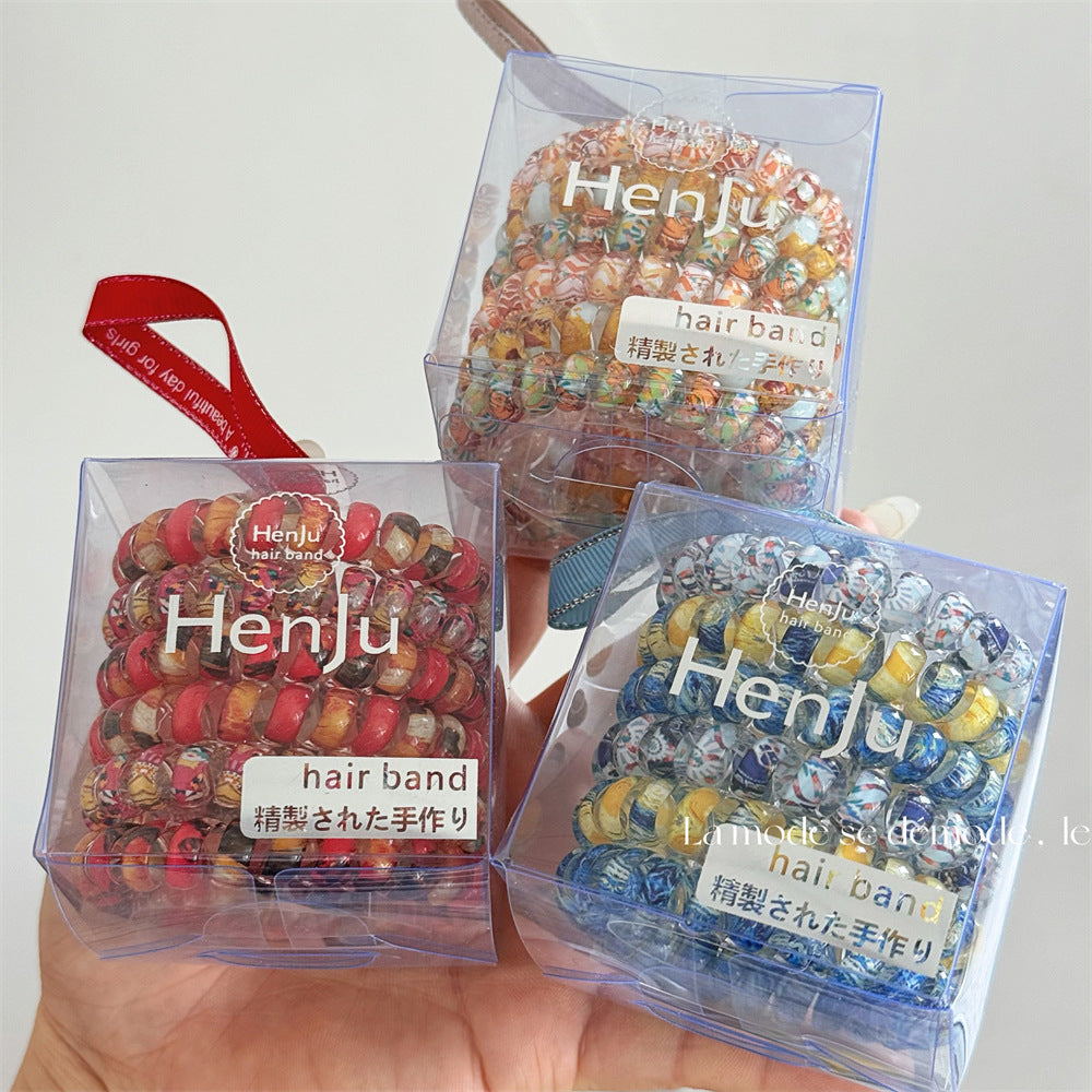 彩色碎花髮圈－商品主圖｜https://igowo.tw/