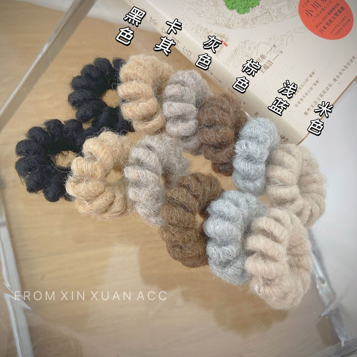 彩色簡約髮圈－商品主圖｜https://igowo.tw/