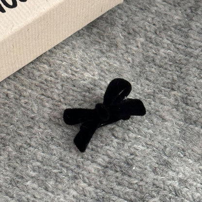 珍珠絨面花朵復古髮夾