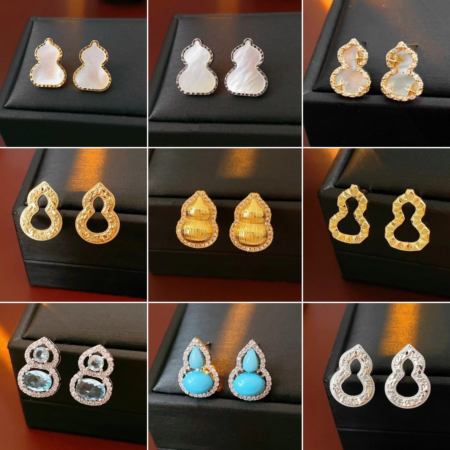 珍珠葫蘆復古耳環－商品主圖｜https://igowo.tw/