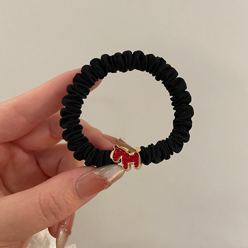 黑色小馬簡約髮圈