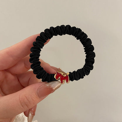 黑色小馬簡約髮圈