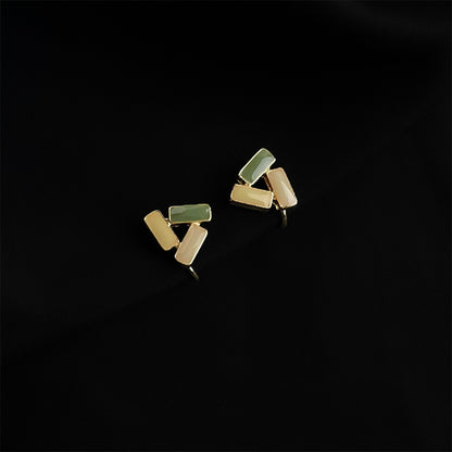 金色雙層電鍍耳夾－細節特寫8｜https://igowo.tw/