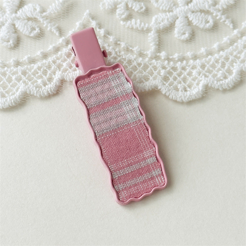 粉色簡約髮夾