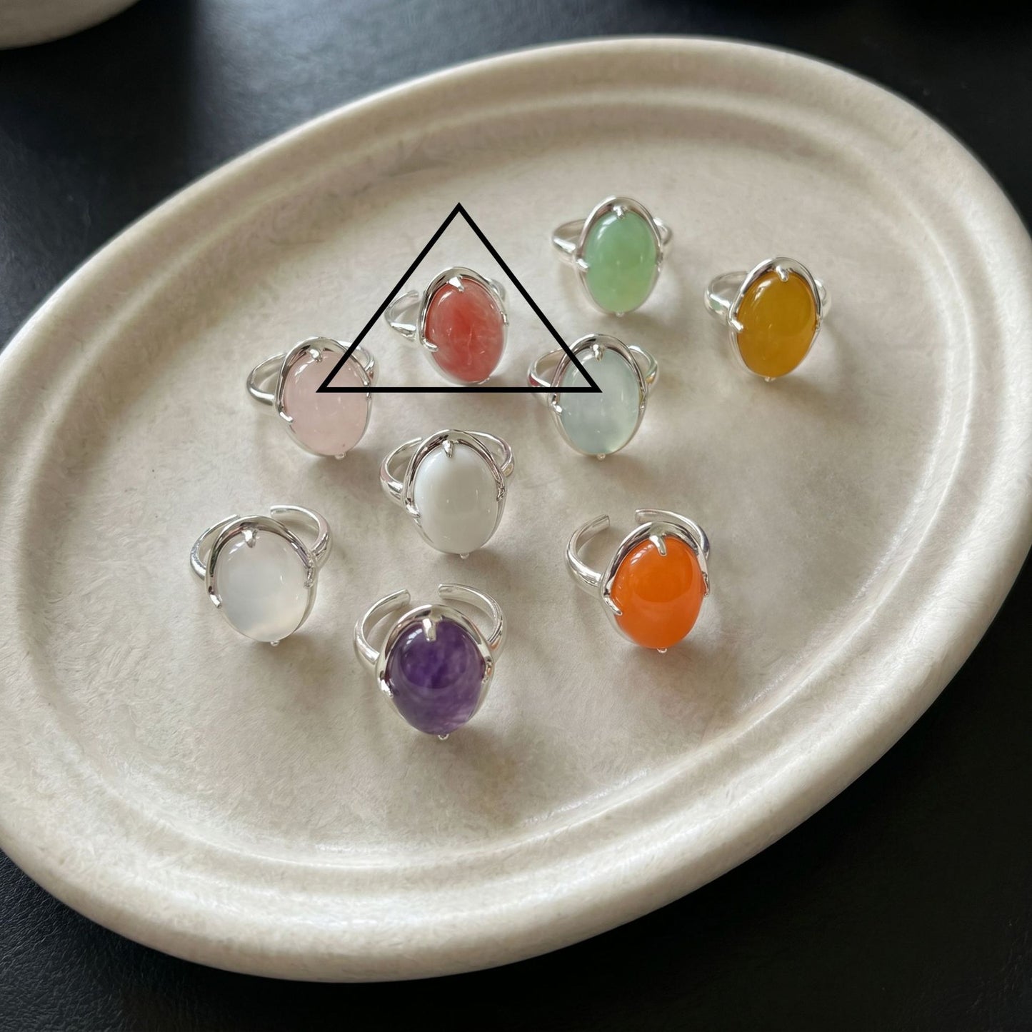 橢圓可調式復古戒指－細節特寫4｜https://igowo.tw/