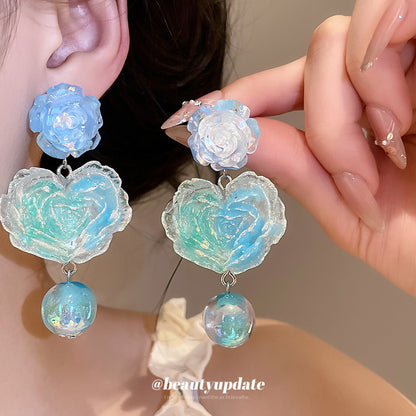 樹脂花朵耳環－商品主圖｜https://igowo.tw/