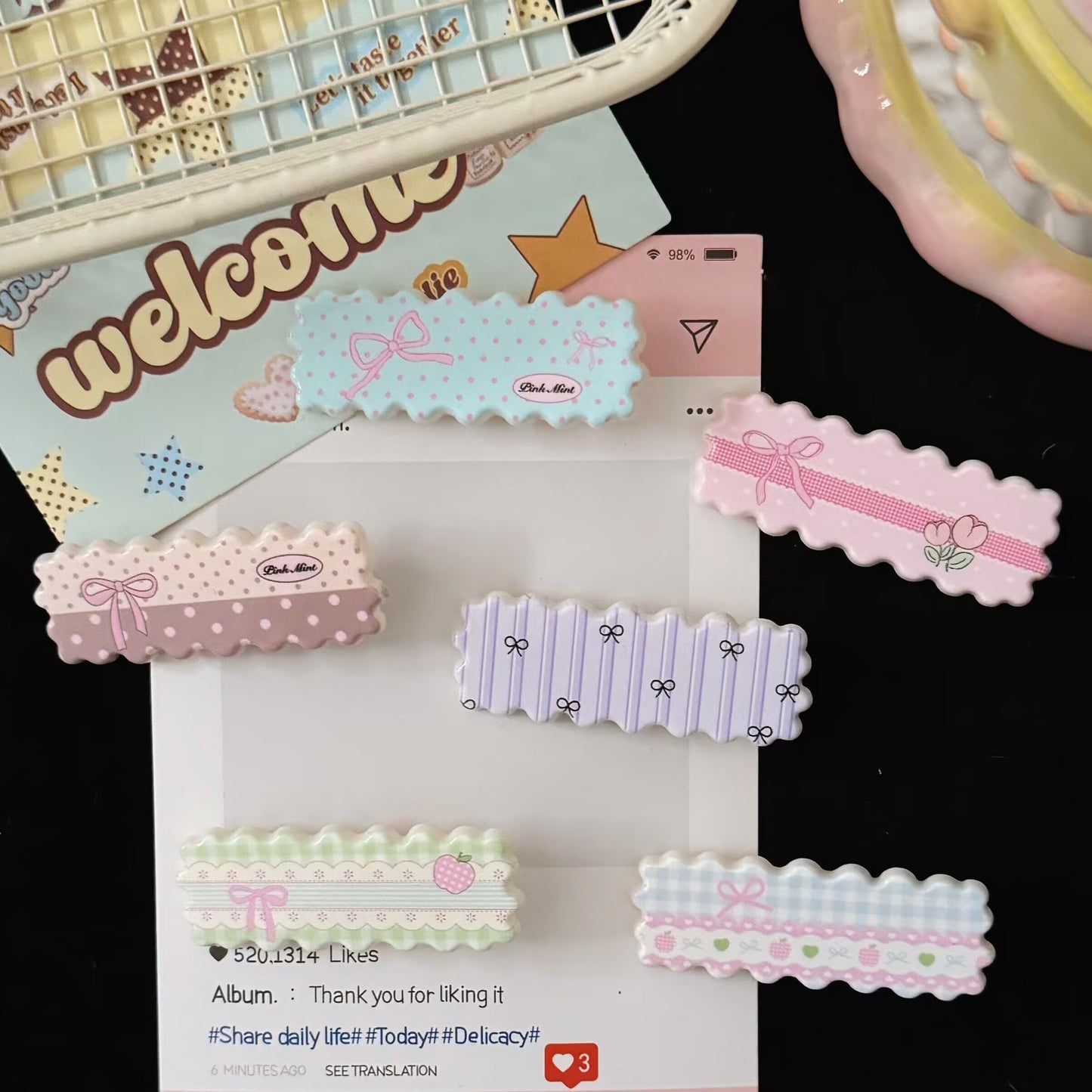 蝴蝶結方形簡約髮夾－商品主圖｜https://igowo.tw/