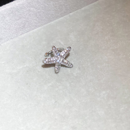 冷淡風鋯石星星耳夾個性潮流氣質ins風無耳洞耳骨夾輕奢小眾耳環