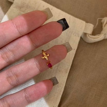 紅色復古戒指－商品主圖｜https://igowo.tw/