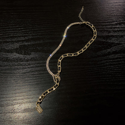 棕色豹紋鏈條誇張項鍊－細節特寫44｜https://igowo.tw/