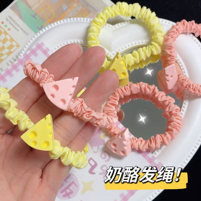 粉色卡通髮圈－商品主圖｜https://igowo.tw/