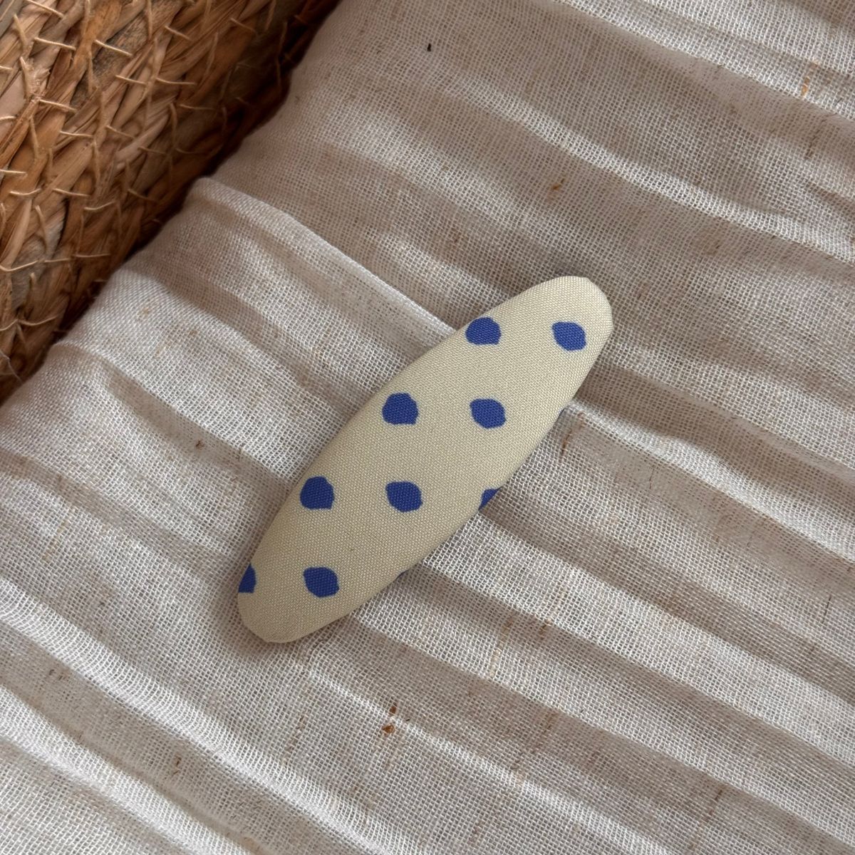 波點橢圓髮夾