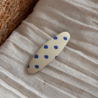 波點橢圓髮夾