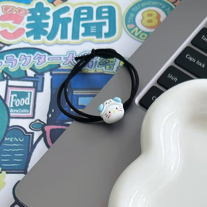 黑色貓咪卡通髮圈