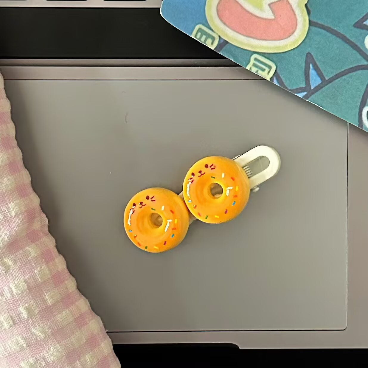 棕色貓咪甜點髮夾
