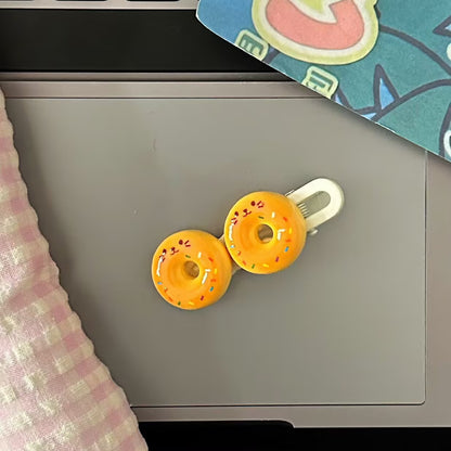 棕色貓咪甜點髮夾