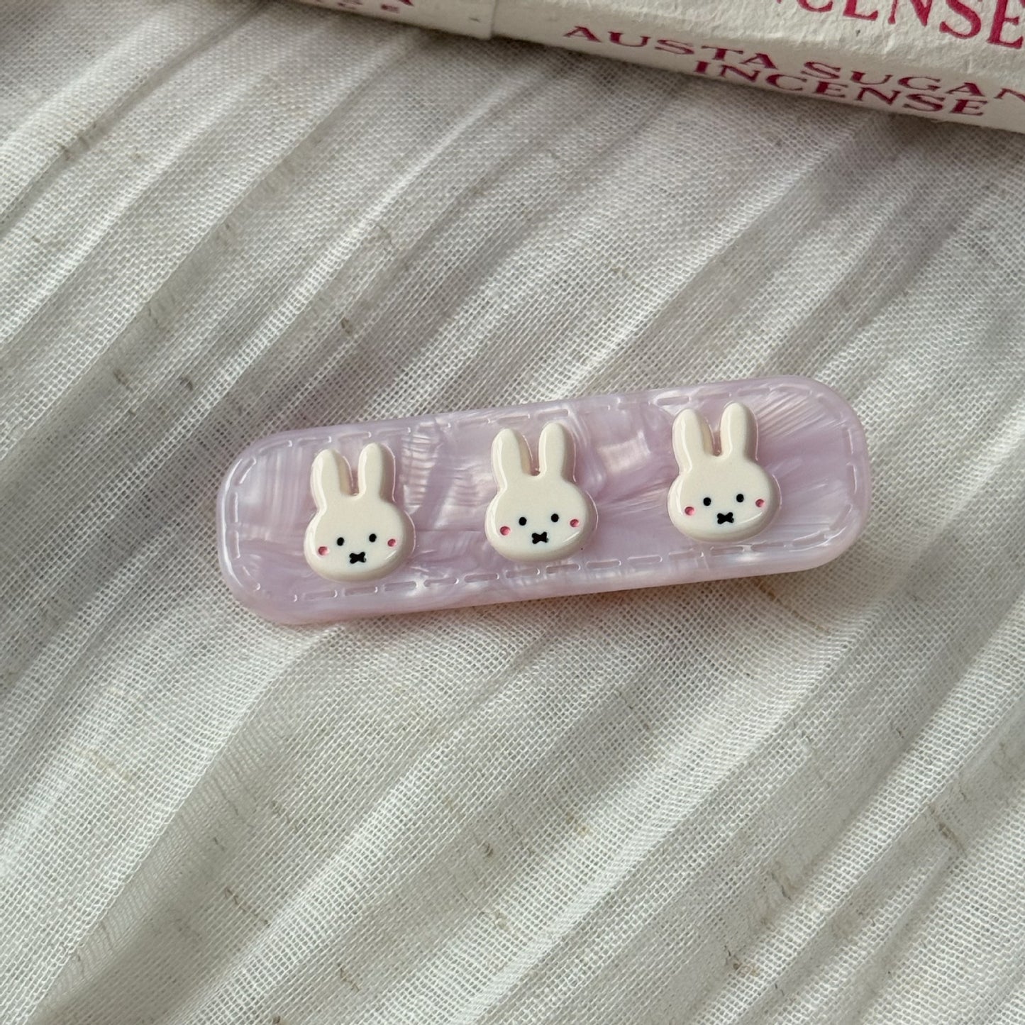醋酸板材兔子方形髮夾