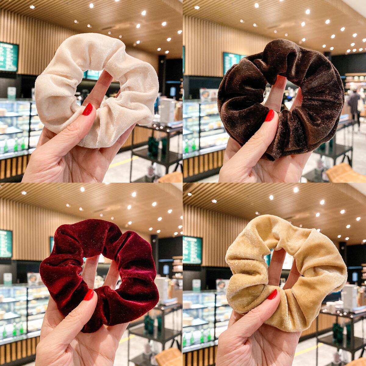 絨面大腸圈復古髮圈－商品主圖｜https://igowo.tw/