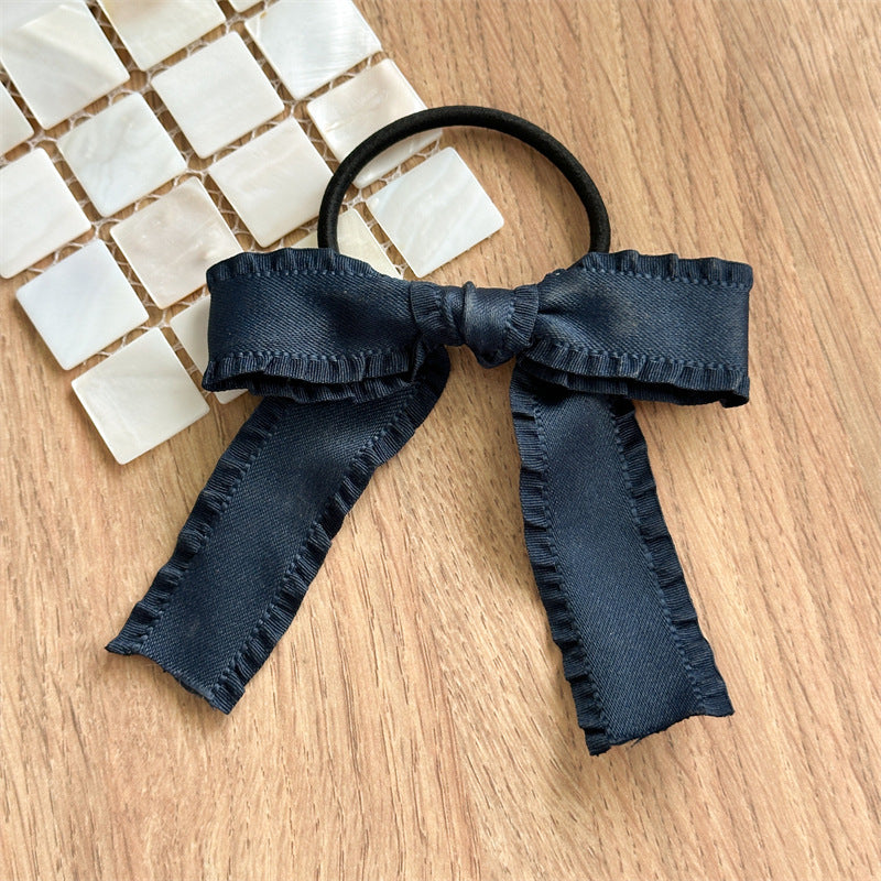 彈力繩蝴蝶結髮圈－細節特寫4｜https://igowo.tw/