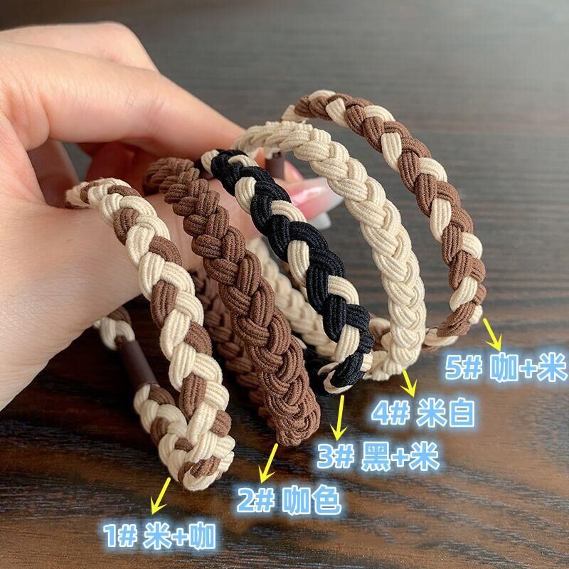 棕色簡約髮圈－細節特寫1｜https://igowo.tw/