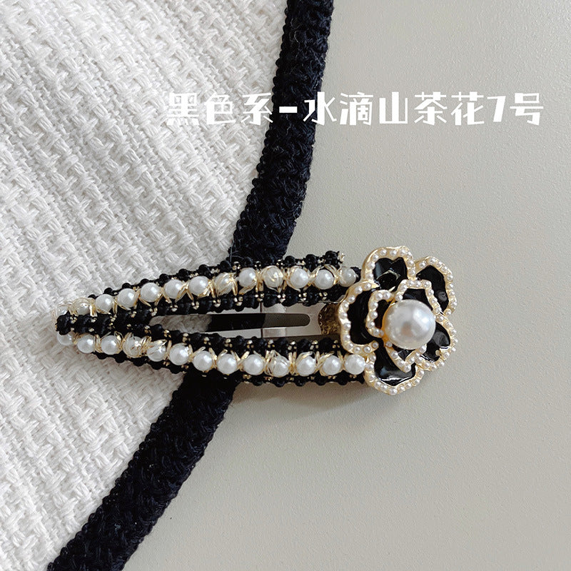 珍珠花朵髮夾