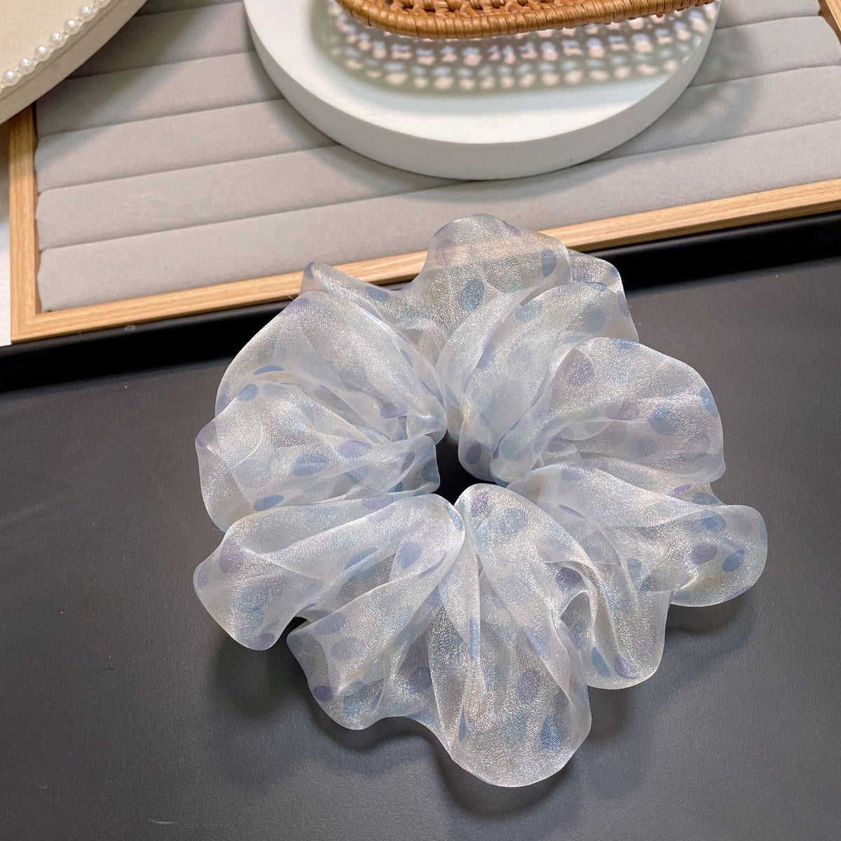 網紗波點大腸圈髮圈