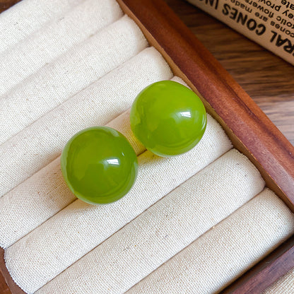 彩色樹脂圓片誇張耳環－細節特寫16｜https://igowo.tw/