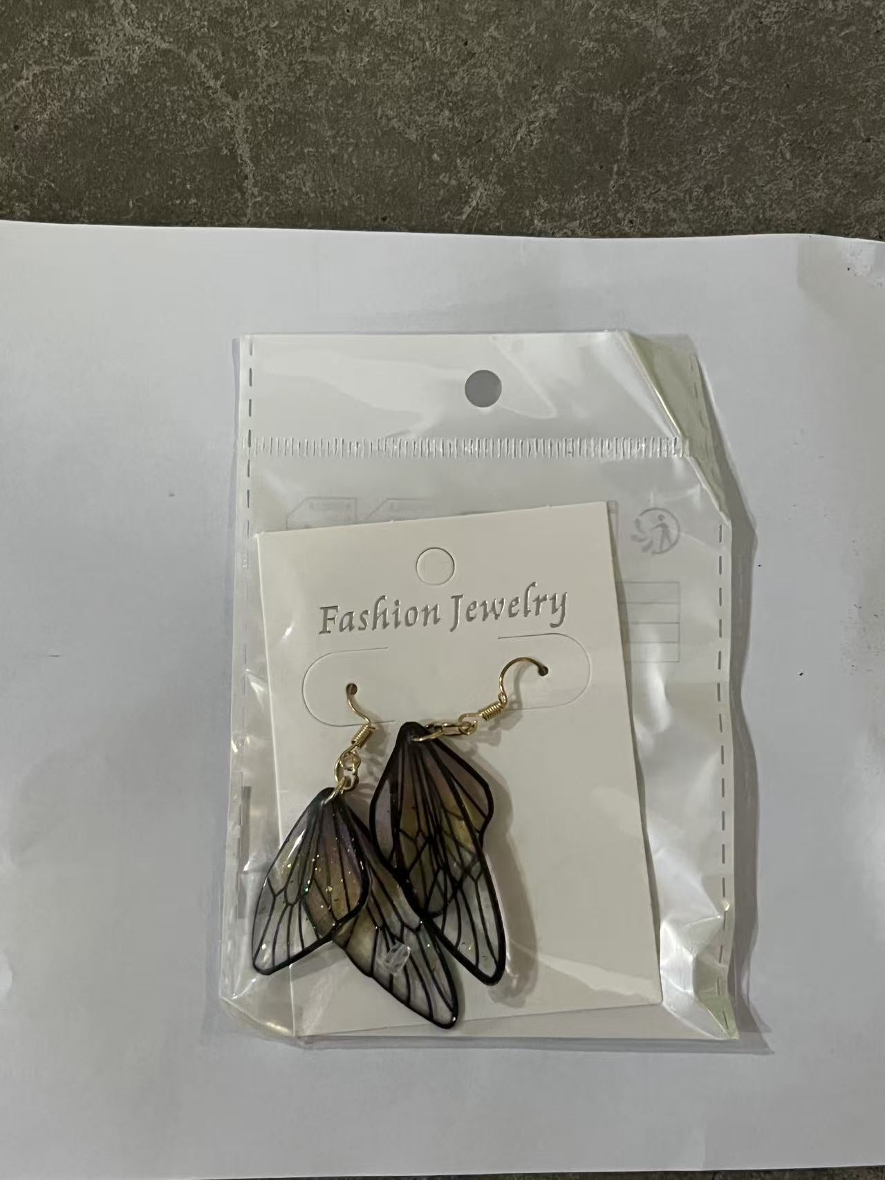 蝴蝶流蘇長版耳環
