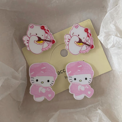 白色貓咪卡通髮夾－商品主圖｜https://igowo.tw/