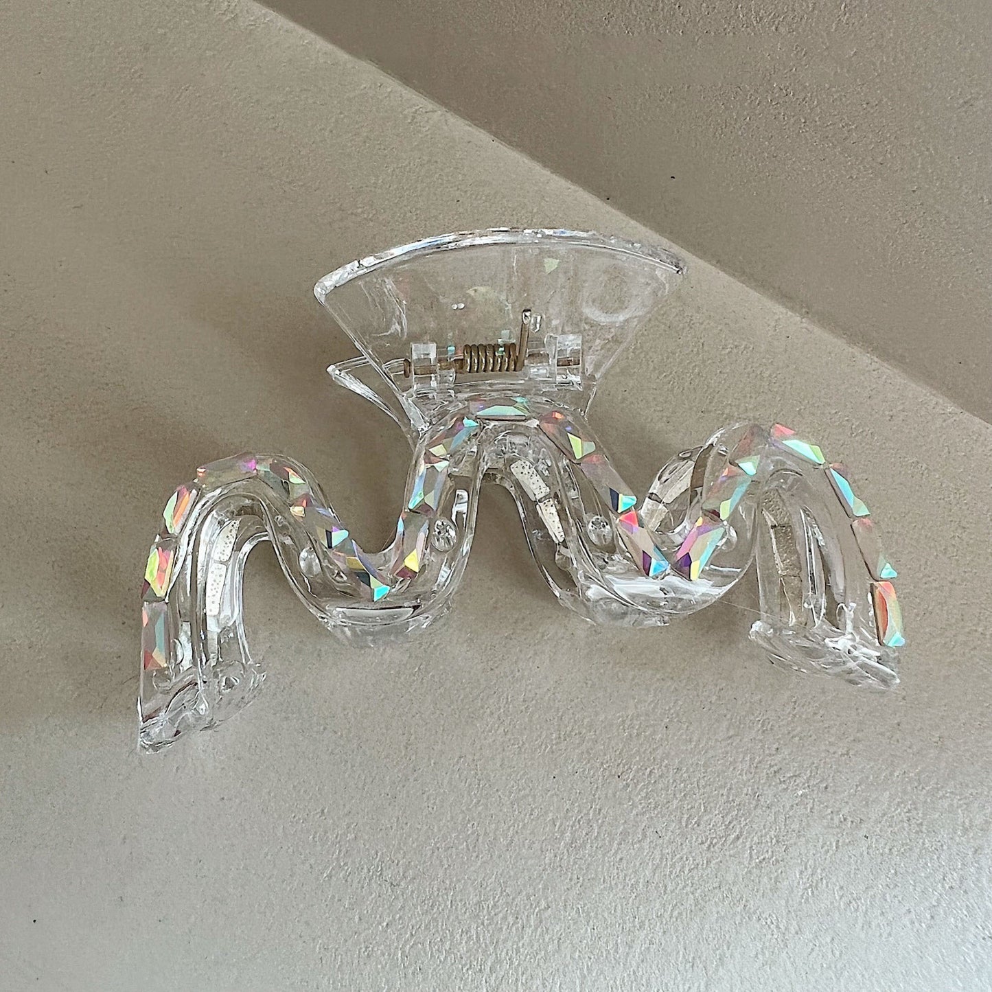 鋯石波浪簡約鯊魚夾