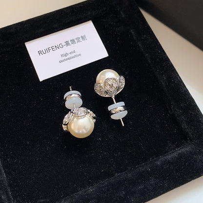 S925高級感氣質簡約貝珠耳釘