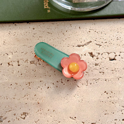 彩色醋酸板材花朵髮夾