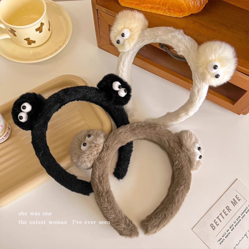 絨面眼睛髮箍－商品主圖｜https://igowo.tw/
