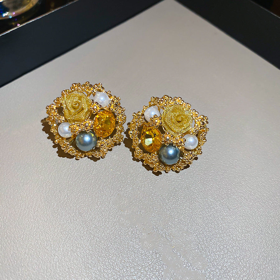 麥穗花朵流蘇誇張耳環－細節特寫5｜https://igowo.tw/