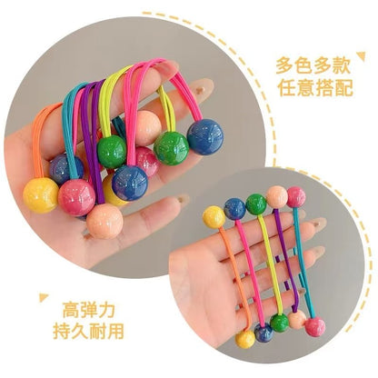 繽紛圓珠髮圈－第二視角實拍｜https://igowo.tw/